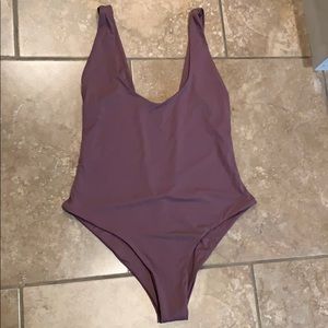 Purple one piece swimsuit